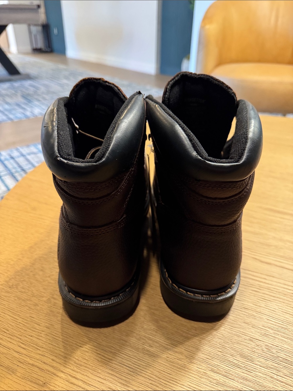 Red Wing Shoes Brown Leather Work Boots - Picture 6 of 15